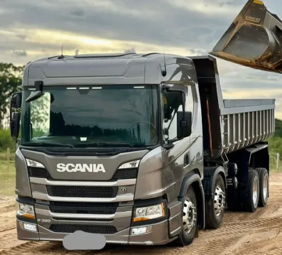 Scania P320 8x2 2021 caçamba basc