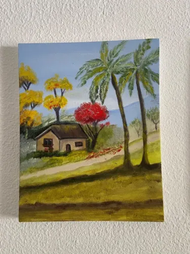 QUADRO FEITO A MÃO COM TINTA A ÓLEO.