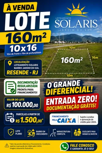Vendo lote em Resende com entrada zero! ( leia o anúncio)