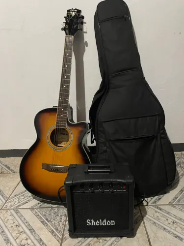 Violão Acústico Sunburst PHX com Capa