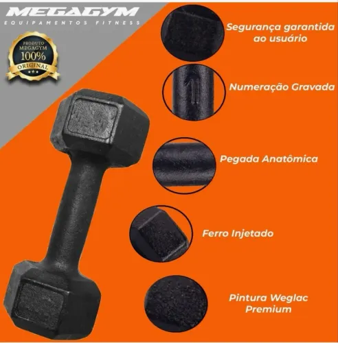 Conjunto alteres 2 kg cada, mega gym. Nunca usado! Baixei, preço mínimo!