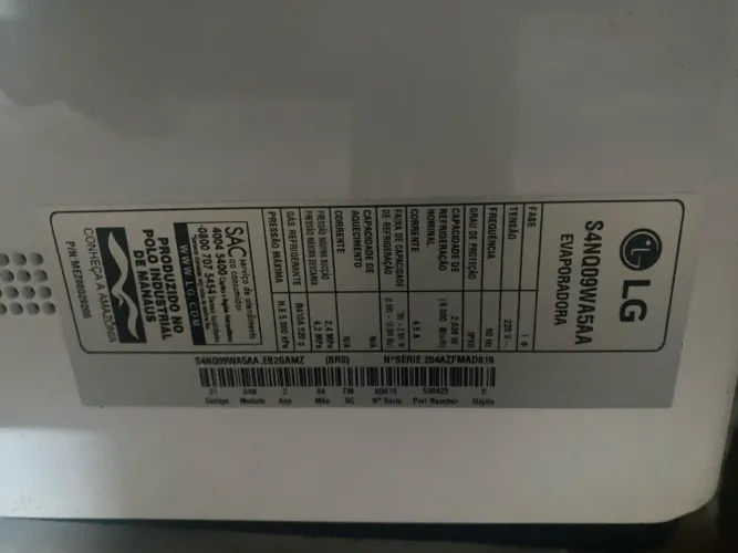 Ar LG 9000btus
