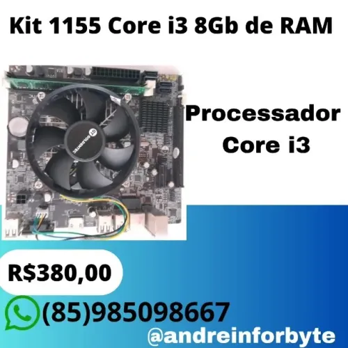 Kit 1155 Core i3 8Gb de RAM