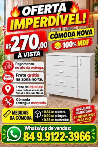 Temos essa cómoda maravilhosa para vender, temos outras cores.