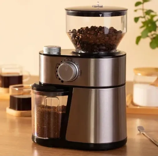 Moedor de café elétrico ajustável Mc01 mimo style prateado