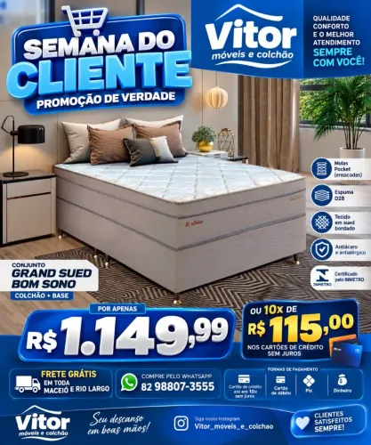 CONJUNTO GRAN SUEDE BOM SONO CASAL ESPUMA D28 MOLAS ENSACADAS