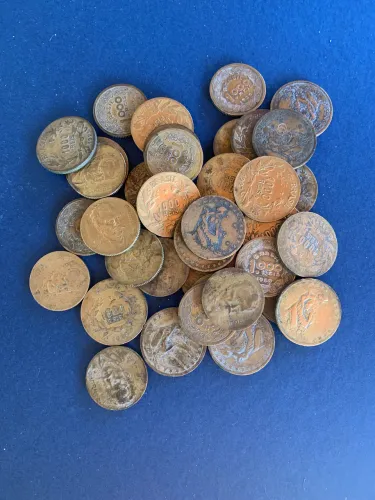 Lote de 46 moedas de 1000 Reis