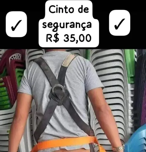 Sinto de segurança pra trabalhar altura