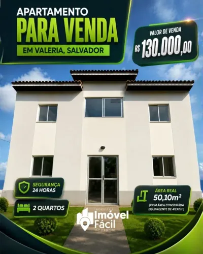 Apartamento com 2 dormitórios à venda, 50 m² por R$ 130.000 - Valéria - Salvador/BA