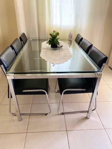 Mesa de Vidro 6 Lugares
