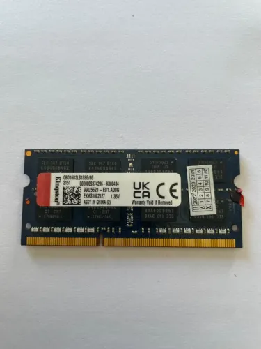 Memoria 8GB p/ notbook Ddr3 PC3L 1600mhz /kingston nova com garantia e nf