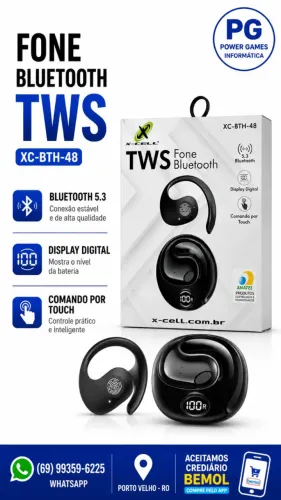 FONE DE OUVIDO BLUETOOTH TWS CONDUÇÃO OSSEA