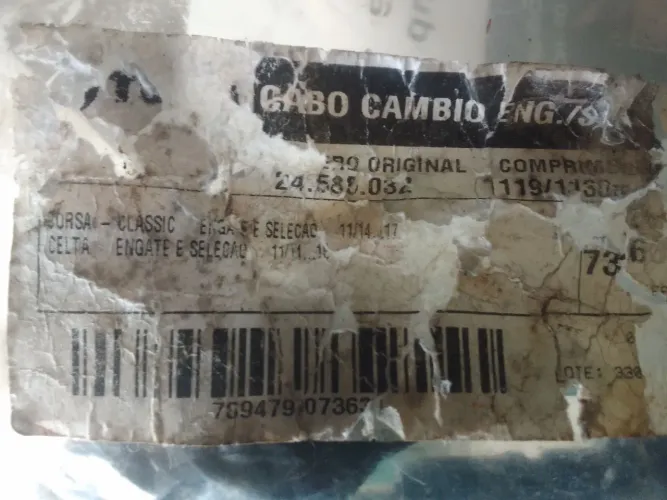 Jogo de Cabps de engate e seleção do Cobalt, Corsa e prisma 1.4 1.8 ....... 200 reais
