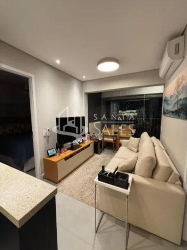 Apartamento à venda em Santo Amaro, São Paulo-SP: 2 quartos, 1 suíte, 1 sala, 2 banheiros,