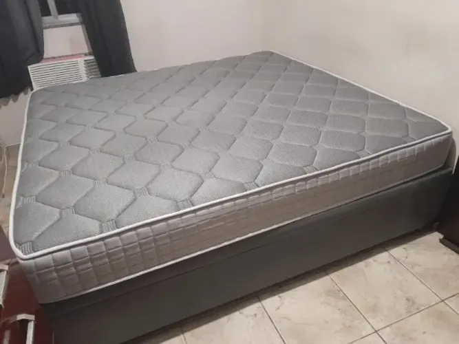 COLCHÃO CASAL INDUCOL FORCE 193X203X022 CINZA - DENSIDADE 045 (RESISTENTE E CONFORTÁVEL)