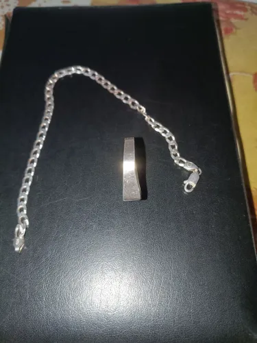 Anel e cordão de prata 