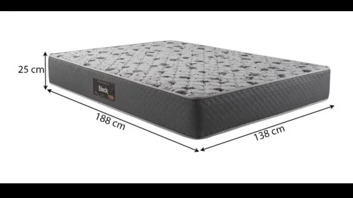Colchão Herval Casal Black espuma ortopédica 25x138x188 acompanha Base.