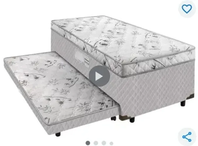 cama de casal e cama se solteiro com cama auxiliar