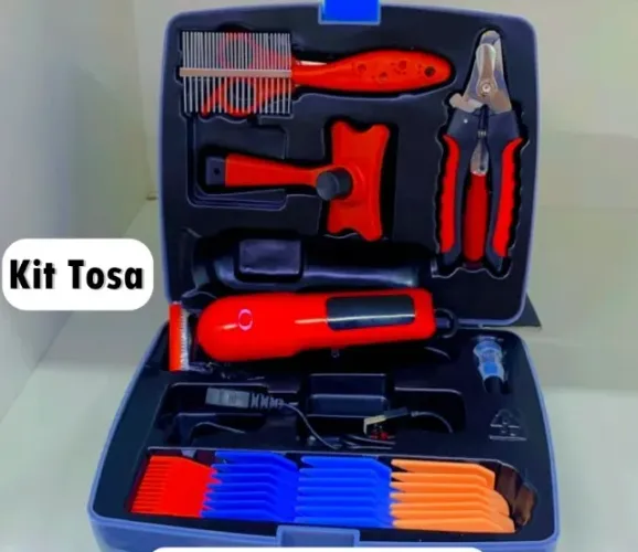 Máquina Tosa Pet Sem Fio Kit Completo Com Estojo Acessórios