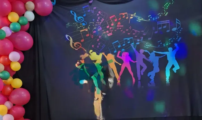 Painel Festa Temática Discoteca/Dancing 2.5 m X 1.80