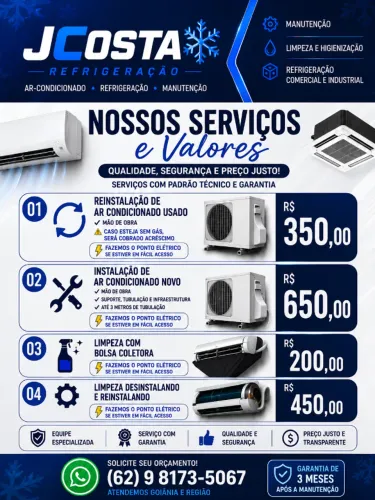 Instalação e manutenção de ar condicionado !
