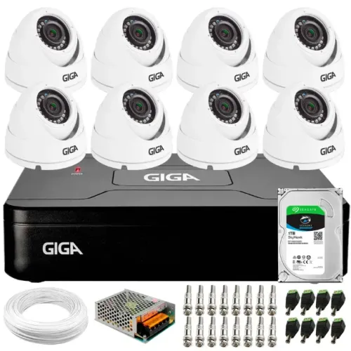 kit 04 camera hikvision turbo 720p dvr 04 500gb +acessorios instalado.