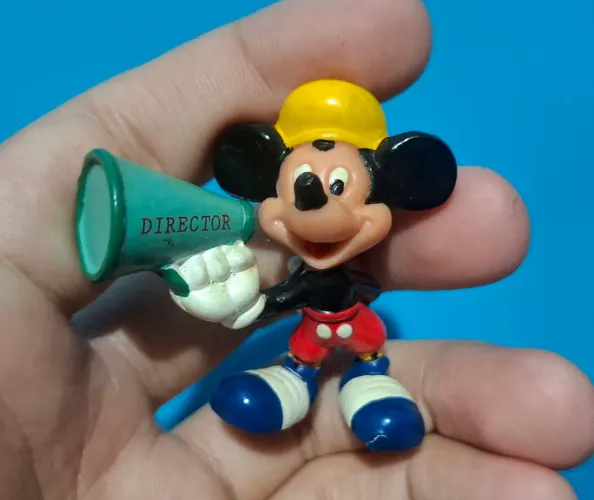 Disney Mickey Diretor Miniatura Vintage Bullyland(Leia a descrição)