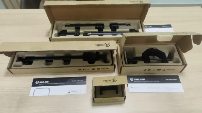 Lote Elgato (Solid Arm + Flex Arm L + Heavy Clamp + Phone Grip