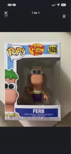 Funko pop personagem Ferb (Phineas e Ferb)