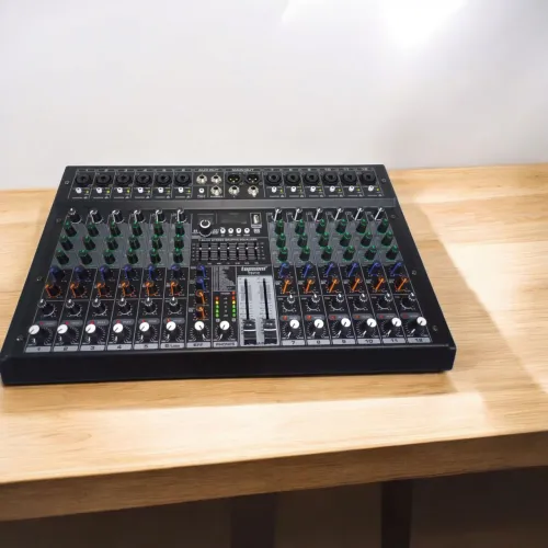 MESA DE SOM 12 CANAIS USB BLUETOOTH TOPSOM TSV-12 Phantom Power 48v em todos os canais!