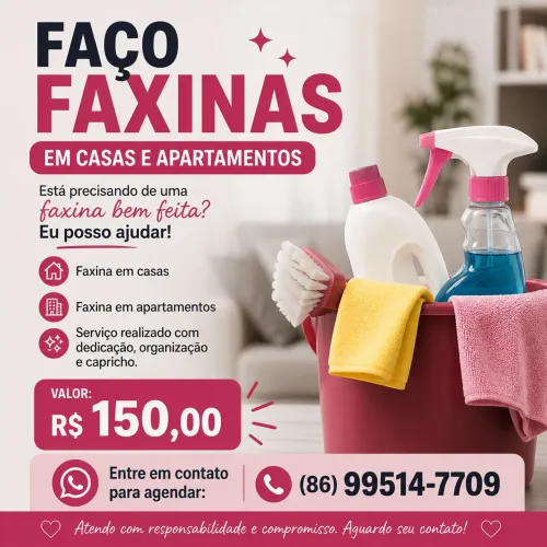 Faxinas por diárias e contratos