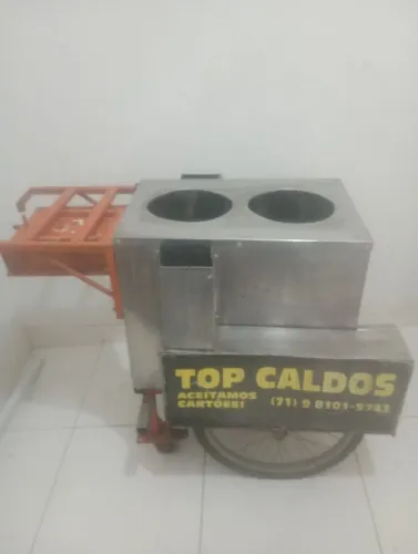 Carrinho INOX , de lanche, caldos ou cachorro quente!