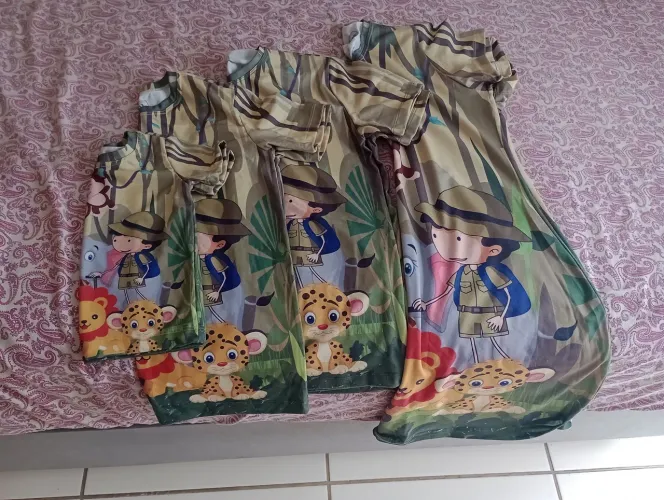 Kit família roupa safari