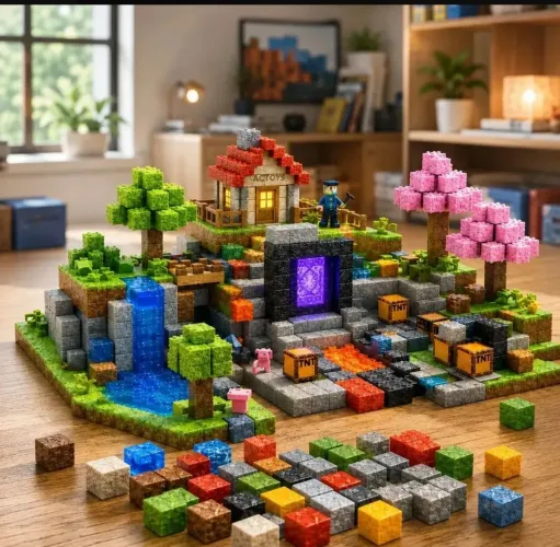 Blocos magnéticos Minecraft 200 peças