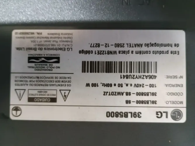 Placa principal tv lg 39lb5800 funcionando
