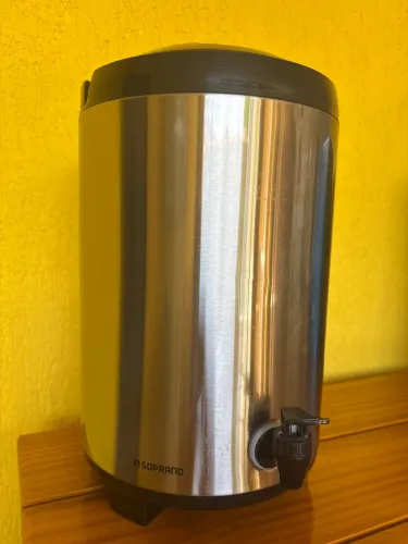 BOTIJÃO TÉRMICO - 9,5 LITROS EM INOX