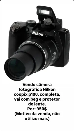 Câmera fotográfica nikon