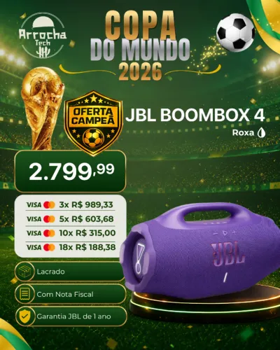 Caixa de Som JBL Boombox 4 Roxa - Lacrada - 1 ano de garantia JBL