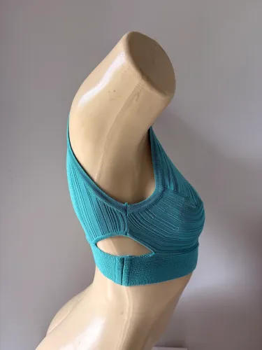 cropped Animale azul royale P