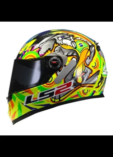 Capacete LS2 FF358 Alex Barros amarelo 