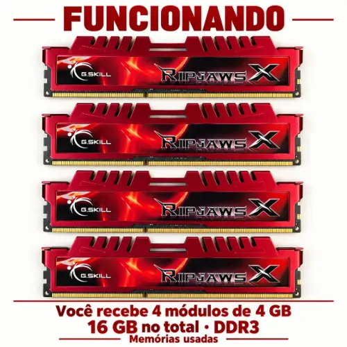 Memória RAM G.Skill Ripjaws X 16GB (4x4GB) DDR3 1866MHz CL9 Desktop