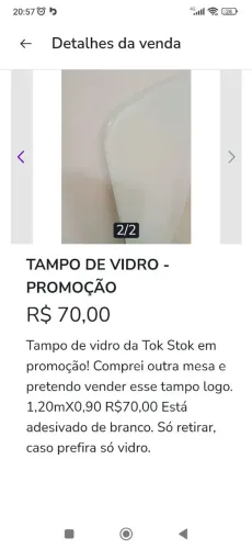 Tampo de vidro Tok Stok