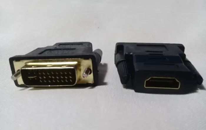 Adaptador Conector Dvi Macho 24+5 para Hdmi Fêmea.