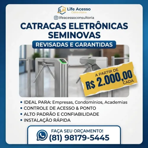 Catraca de acesso para academia, escola, faculdades e padarias