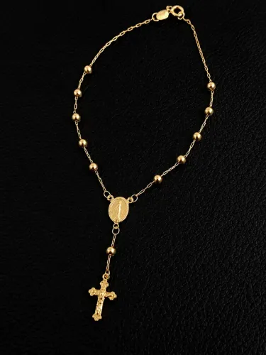 Pulseira Terço em Ouro 18k 750