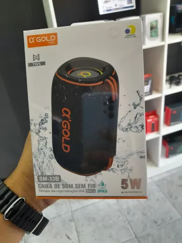 Caixa de som Bluetooth A gold PRO SM 33 TWS PORTATIL