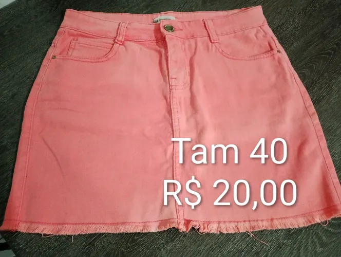 Saia jeans feminino