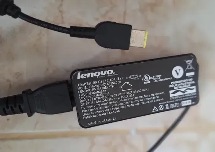 Fonte Carregador Notebook Lenovo ORIGINAL 20v Pino Quadrado