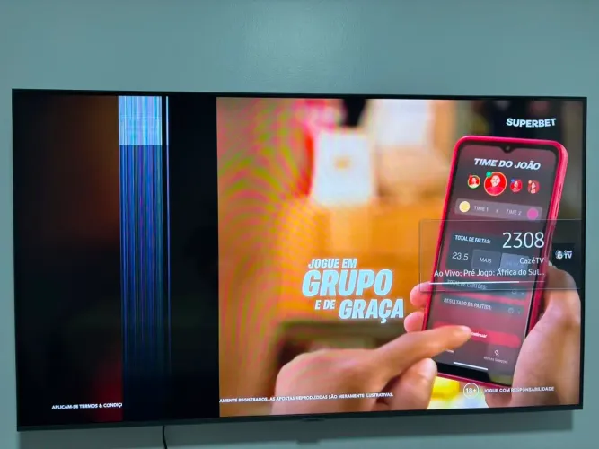 Televisão samsung 43 polegadas com defeito