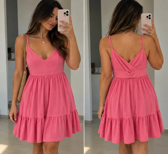 Vestido rosa Barbie